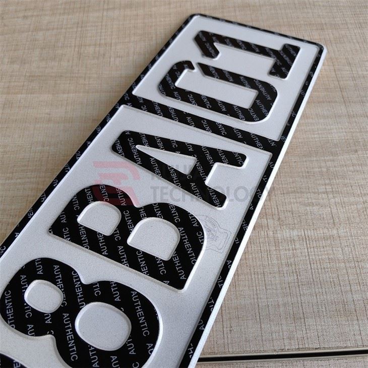 Stamped Aluminum Vehicle Customization Plaque high quality